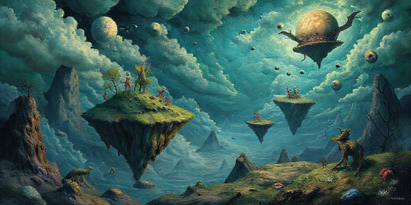 Bilinçdışını temsil eden rüya gibi bir manzara