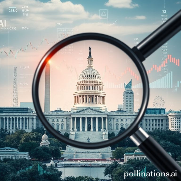 Washington D.C. skyline with financial market overlay, symbolizing federal policy's profound influence on economic trends and investment strategies as Q4 approaches.
