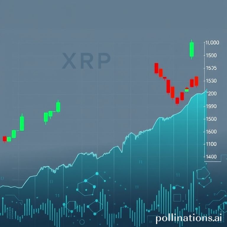 Candlestick chart showing XRP's price performance against USD, reflecting market trends and resilience post-litigation.