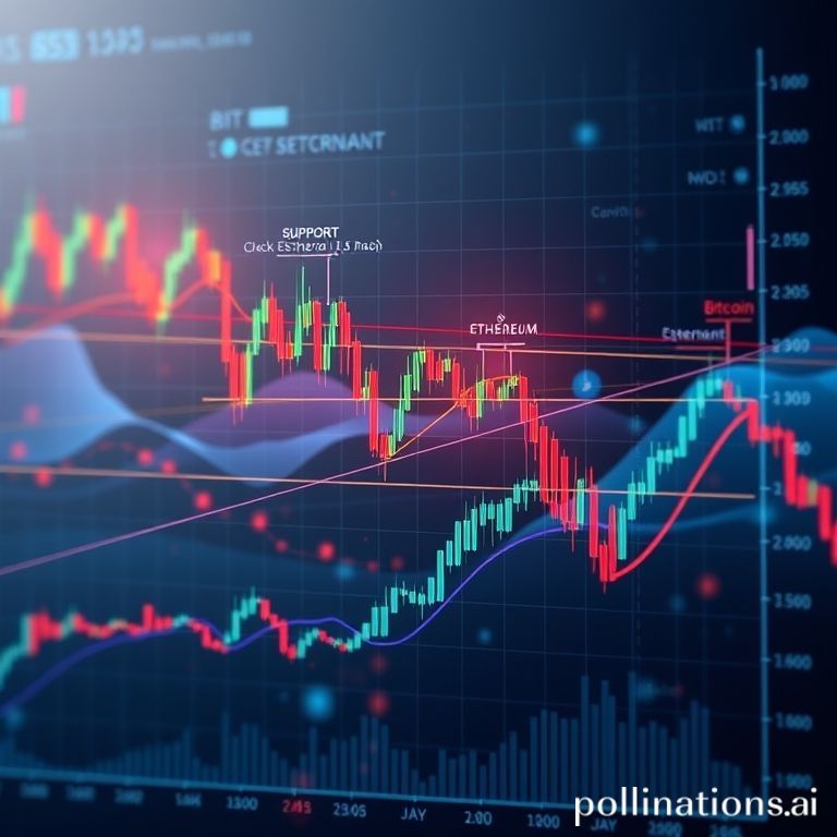 Technical analysis chart showing recent price retracements and critical support levels for Bitcoin and Ethereum.