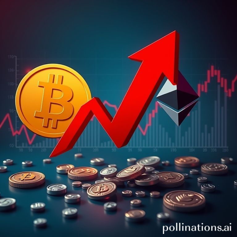 Crypto market downturn, depicting BTC and ETH price drops below key levels, amidst significant liquidations and ETF outflows.
