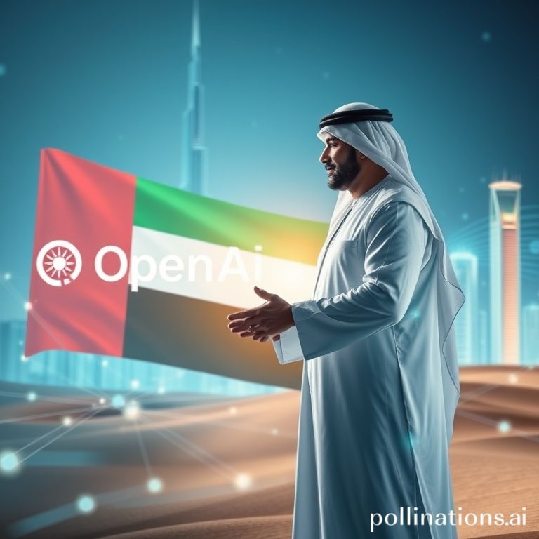 OpenAI CEO Sam Altman and UAE President discussing AI collaboration and future technological advancements in the Middle East.