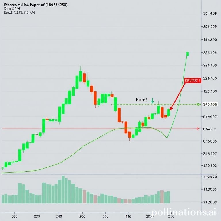 Ethereum price chart showing a significant rally, breaking key resistance levels with bullish momentum towards $4,400.