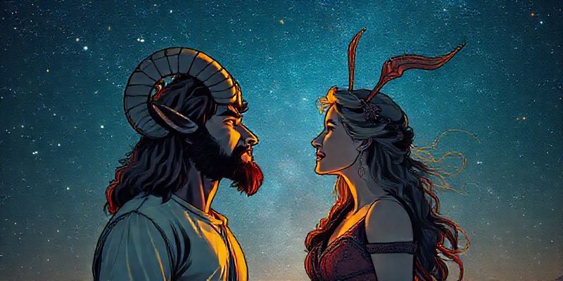 Koç Erkeği ve İkizler Kadını Birbirine Bakıyor