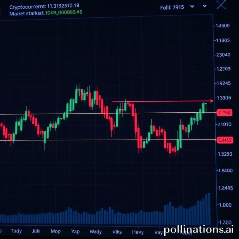 A detailed financial chart illustrating cryptocurrency market trends with dynamic line graphs and candlestick patterns.