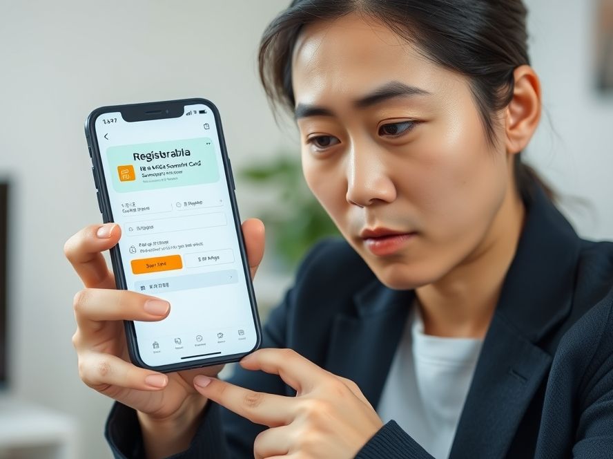 KB국민카드 앱으로 상생페이백 등록 과정을 진행하는 모습