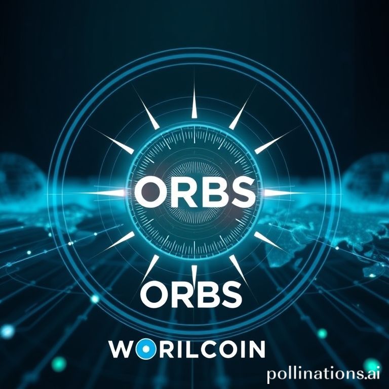 Eightco Holdings Inc. (ORBS) logo with a glowing orb representing Worldcoin's secure human verification system for the AI era.