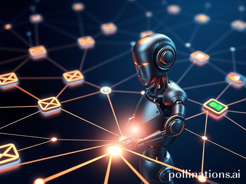 A digital dashboard showcasing an AI automation workflow.