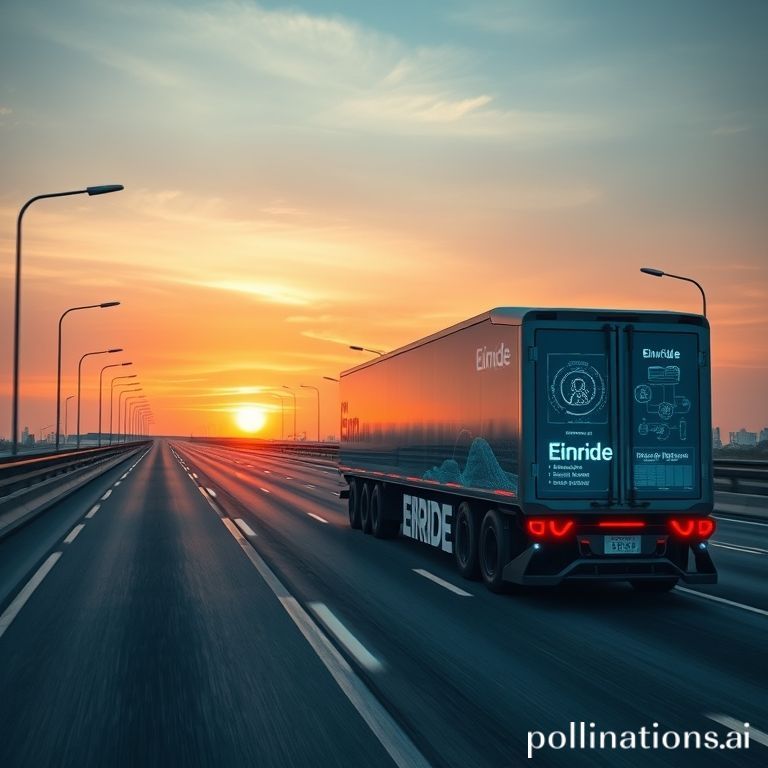 Einride electric autonomous truck showcasing advanced road freight technology after securing $100 million in funding.