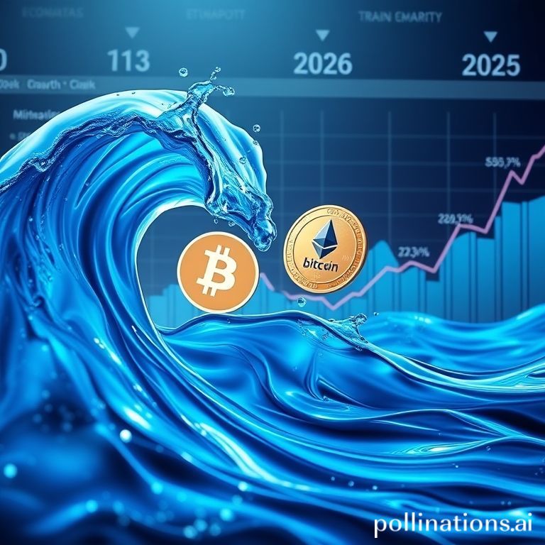 Chart illustrating the total crypto market capitalization's upward trend, influenced by global liquidity projections to 2026.