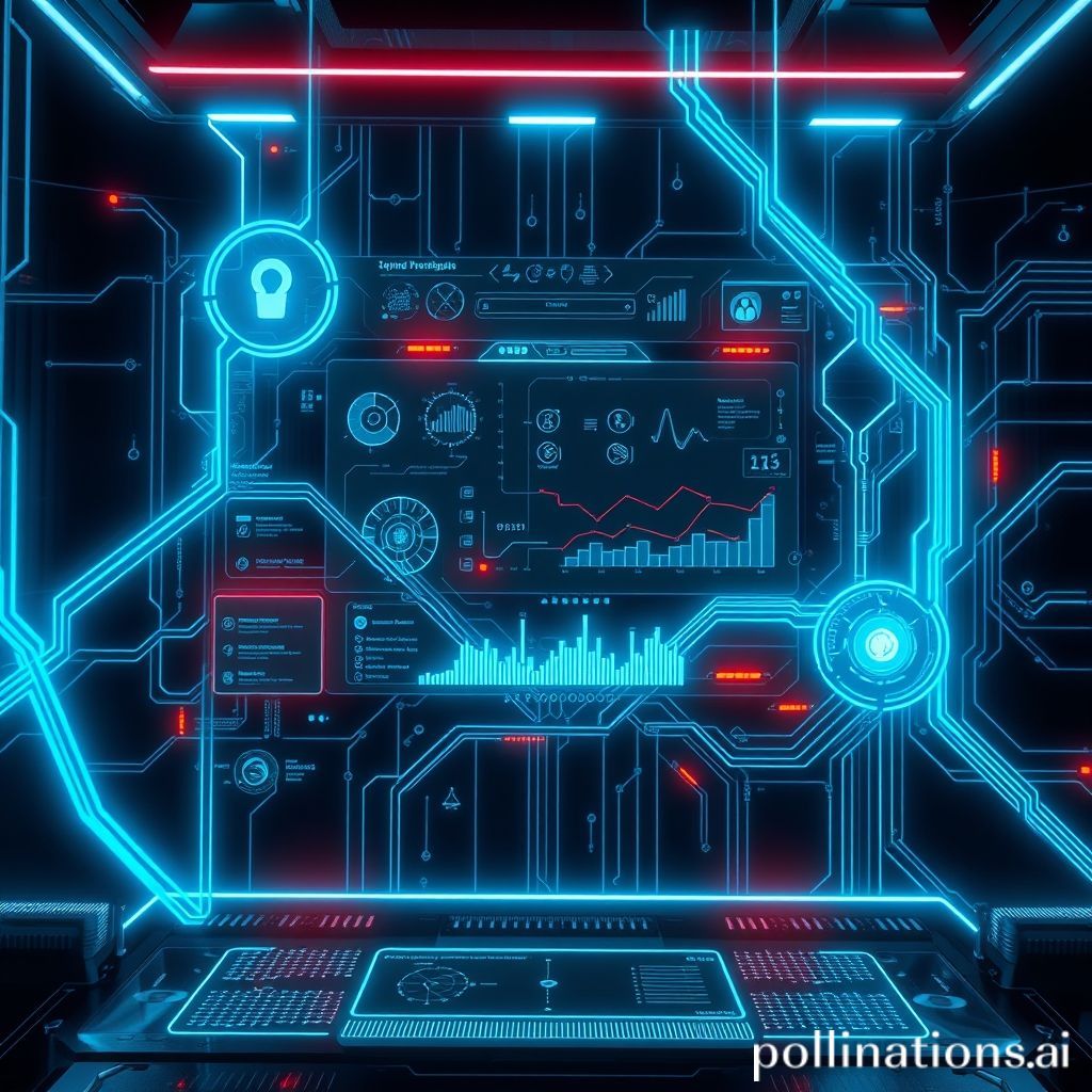 A developer using an AI-powered coding assistant with holographic code.