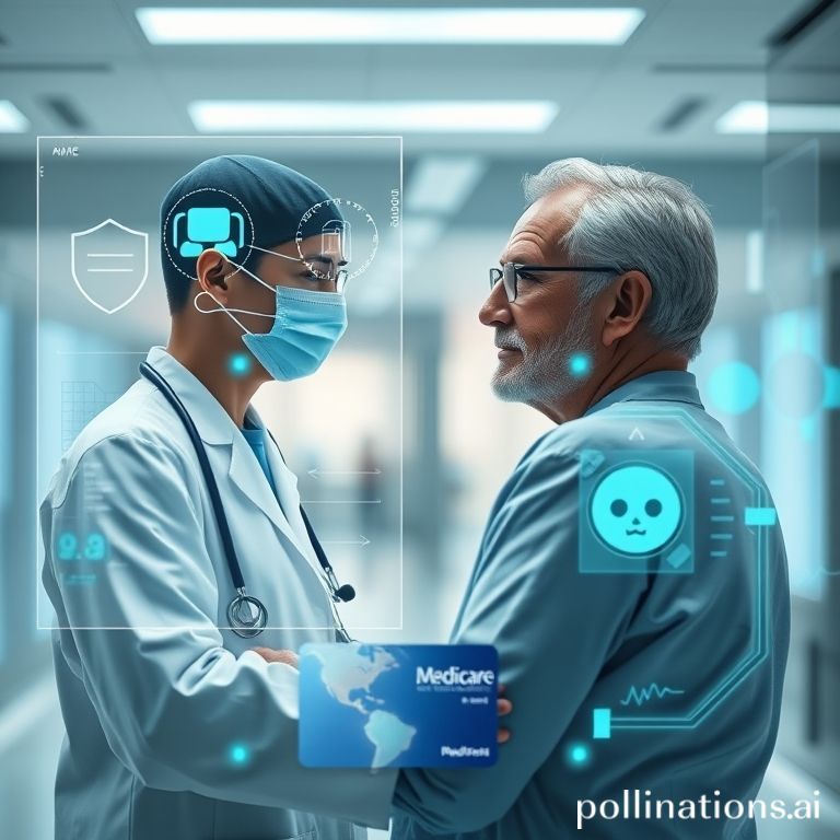 Artificial intelligence assists with Medicare prior authorization decisions, showing a blend of advanced algorithms and human oversight in healthcare.