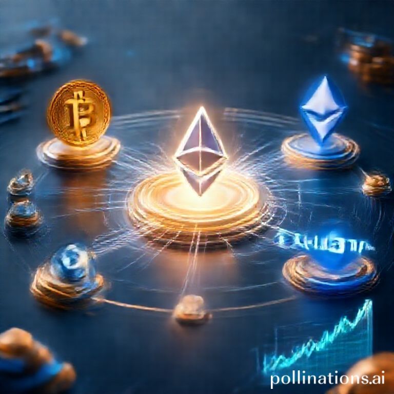 Visual representation of LiquidChain uniting Bitcoin, Ethereum, and Solana liquidity, highlighting its successful presale performance.