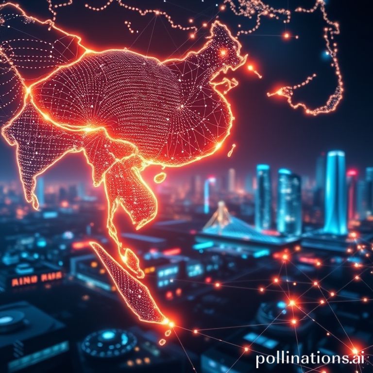 A dynamic digital rendering illustrating Yuno's expanded presence across Asia-Pacific, featuring interconnected payment networks.
