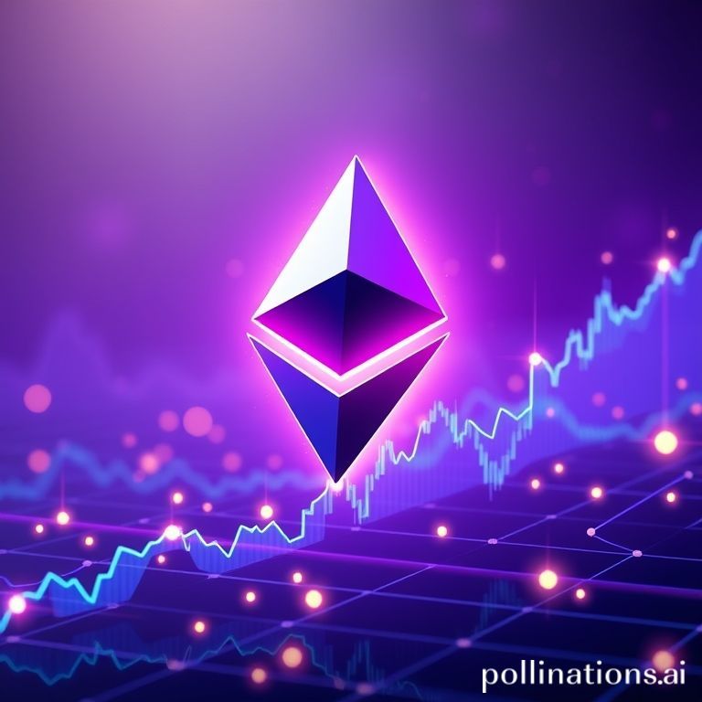 Ethereum price chart showing a symmetrical triangle breakout and an inverse head and shoulders pattern, pointing to a potential rally.