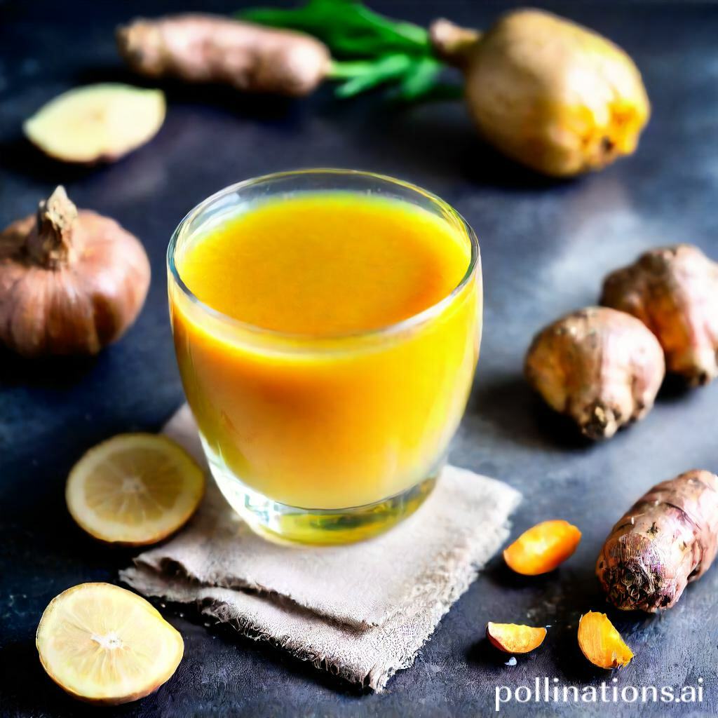 how to make ginger garlic and turmeric juice