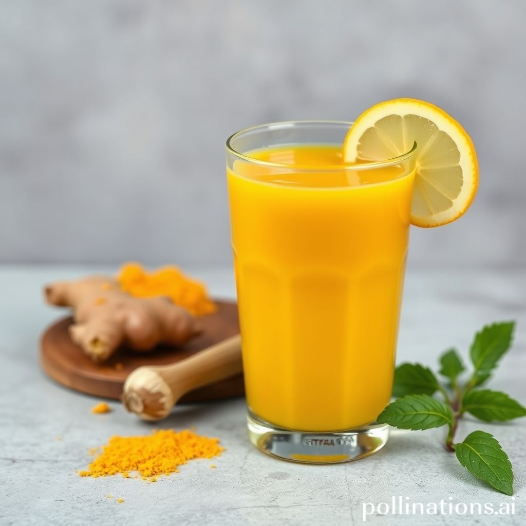 how to make ginger garlic and turmeric juice