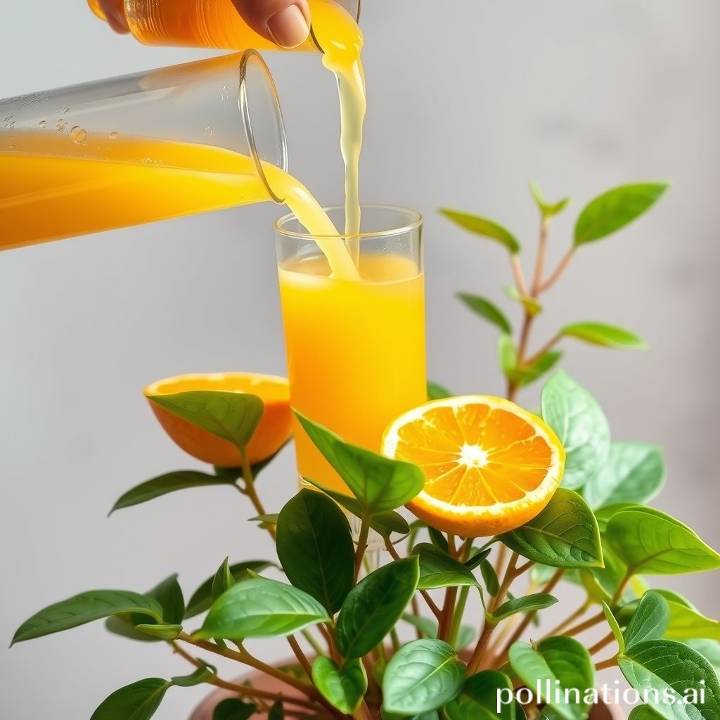 is orange juice good for plants