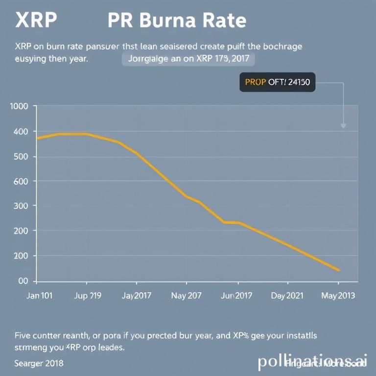 XRP burn rate chart showing a significant decline in recent months, indicating reduced network activity.