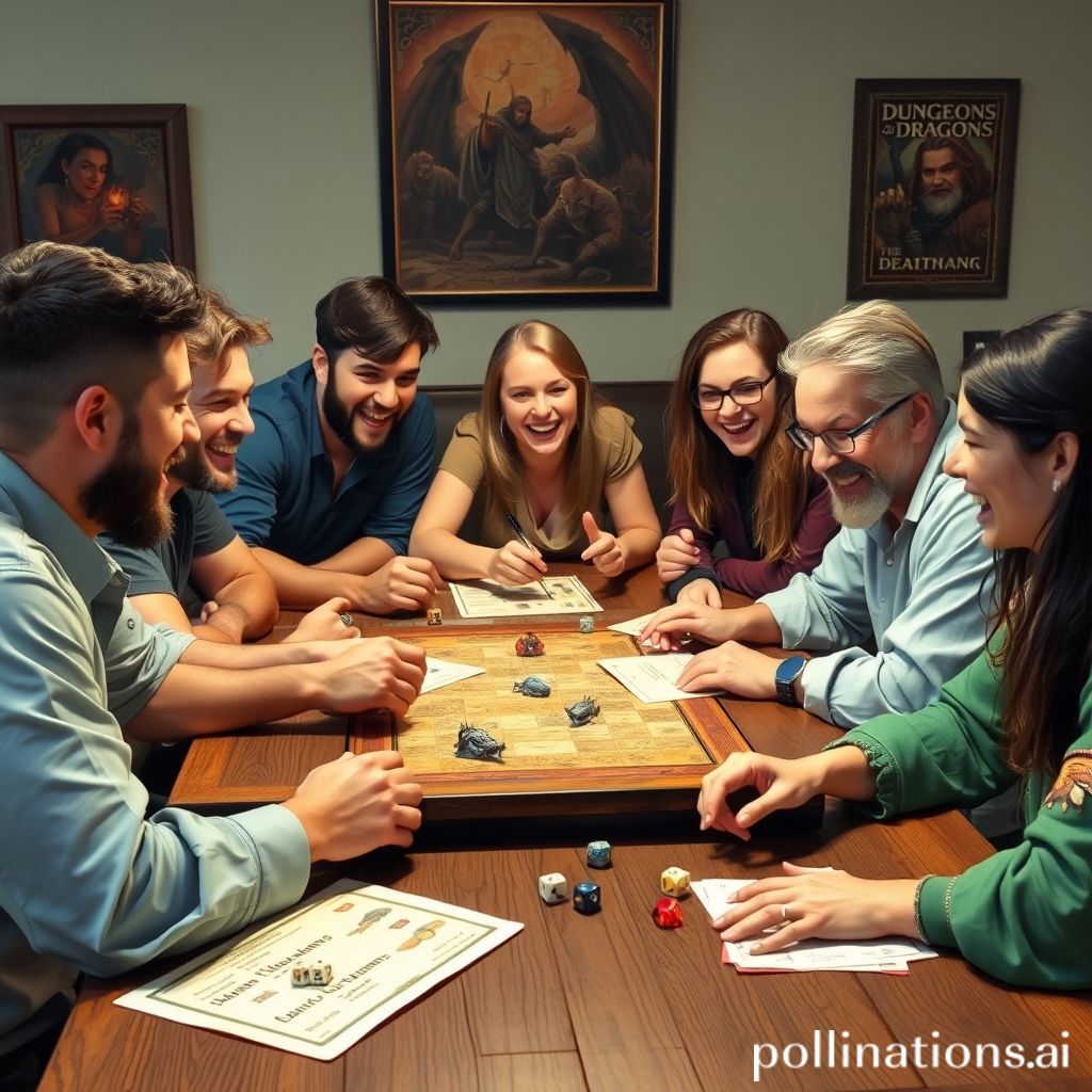 Players having fun playing D&D
