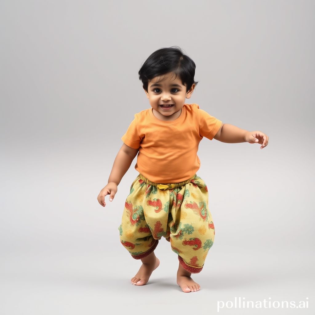 A child in dhoti pants
