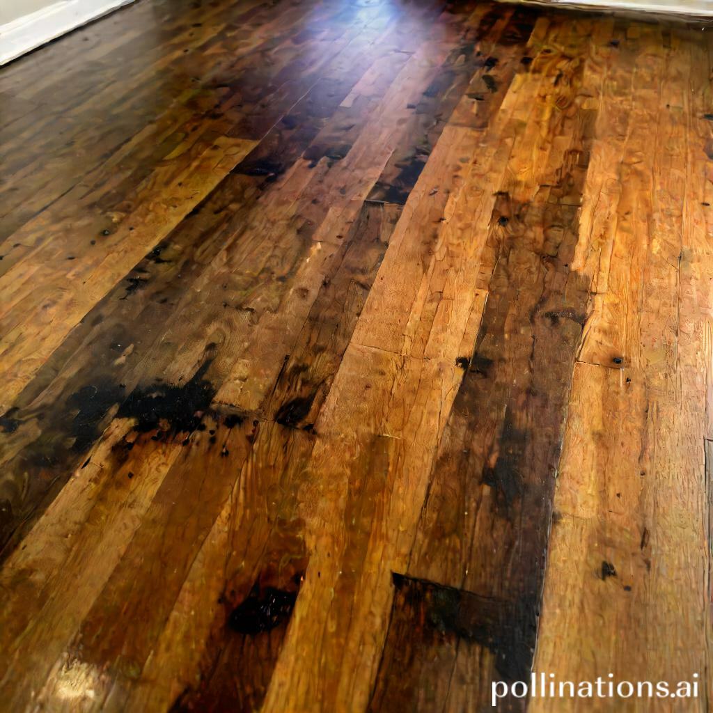 how to remove black urine stains from hardwood floors