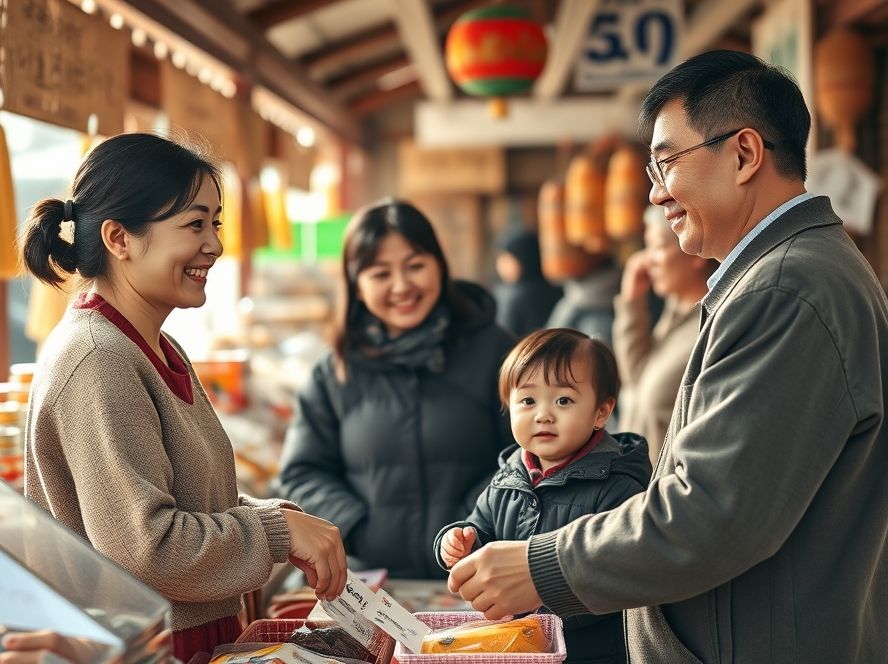 소비자와 상인이 상생하며 활력 넘치는 시장.