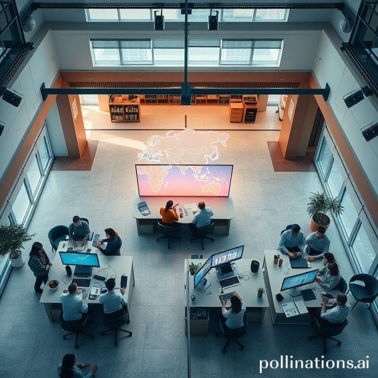 Professional office with digital overlays representing Tyme Group's expansion into Indonesia's retail banking and Vietnam's fintech market.
