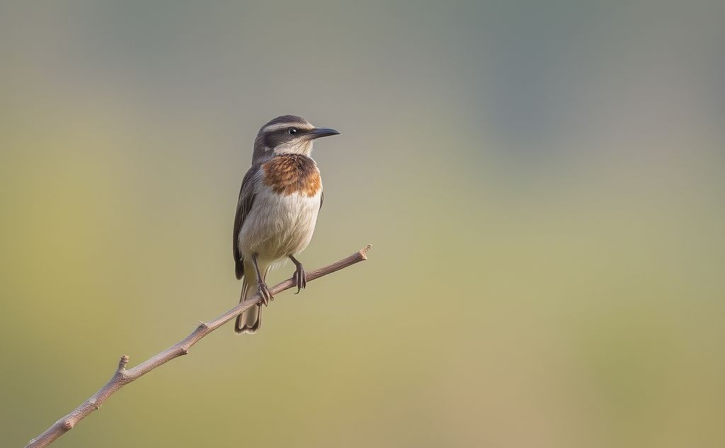 A lone bird perched on a branch, showcasing its resilience and strength.