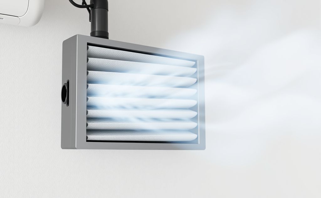 A modern air filtration system with clean air flowing through it.