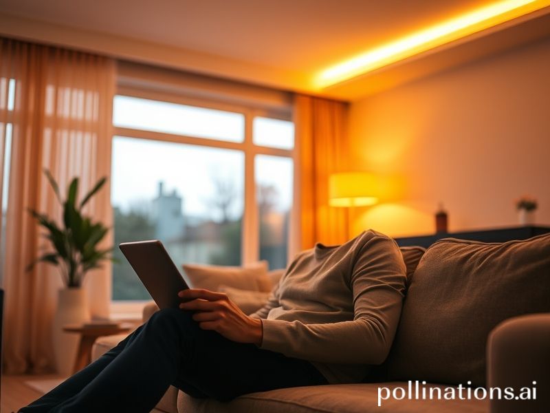 AI-powered smart lighting adjusting to a person's routine.