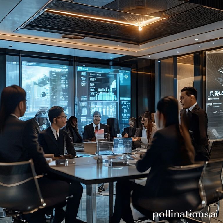 Tim penasihat perbankan swasta Indonesia modern berkolaborasi dengan teknologi AI untuk melayani klien kaya dengan strategi investasi personalisasi.