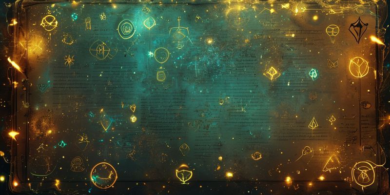 A mystical dream journal with glowing pages and scattered symbols