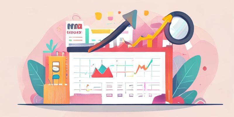 تمثيل بياني لنمو مدونة جديدة في 30 يومًا مع أيقونات السيو وأدوات التحليل