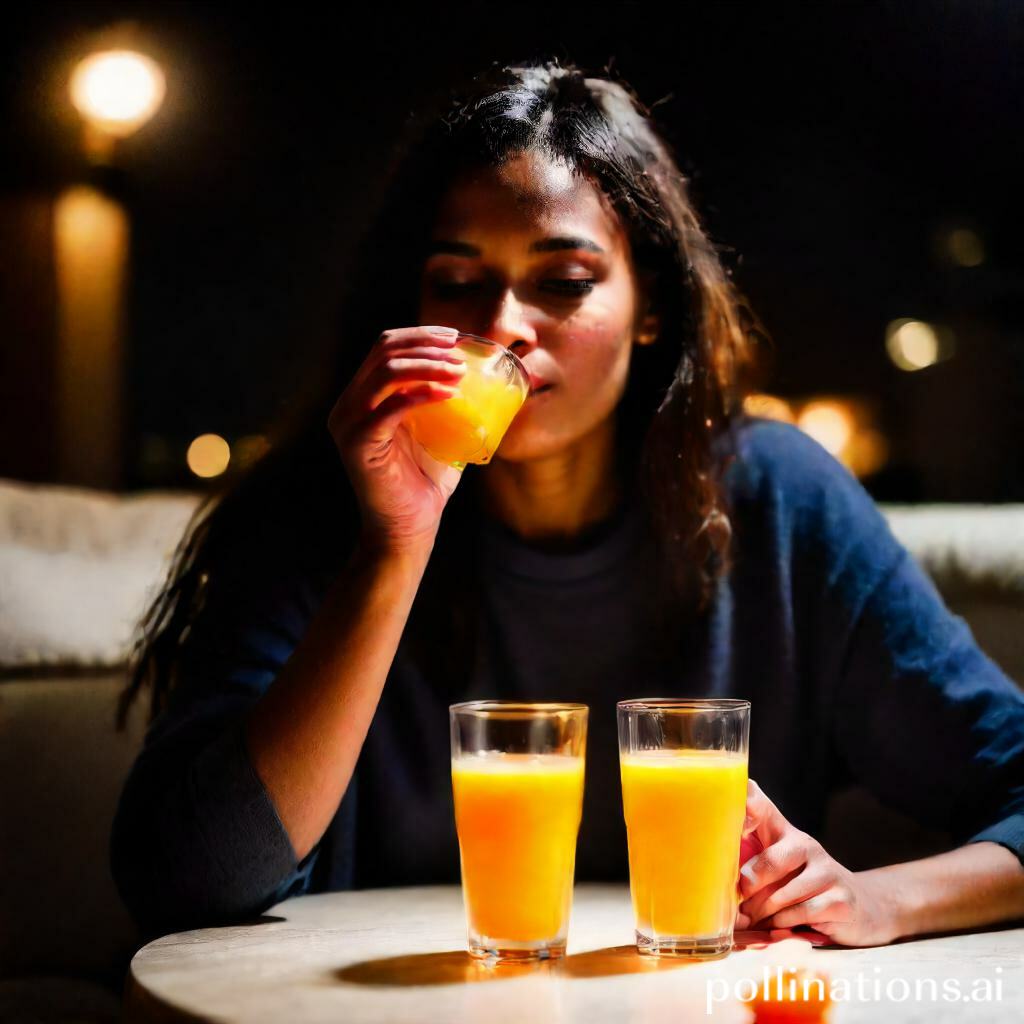 is it bad to drink orange juice at night