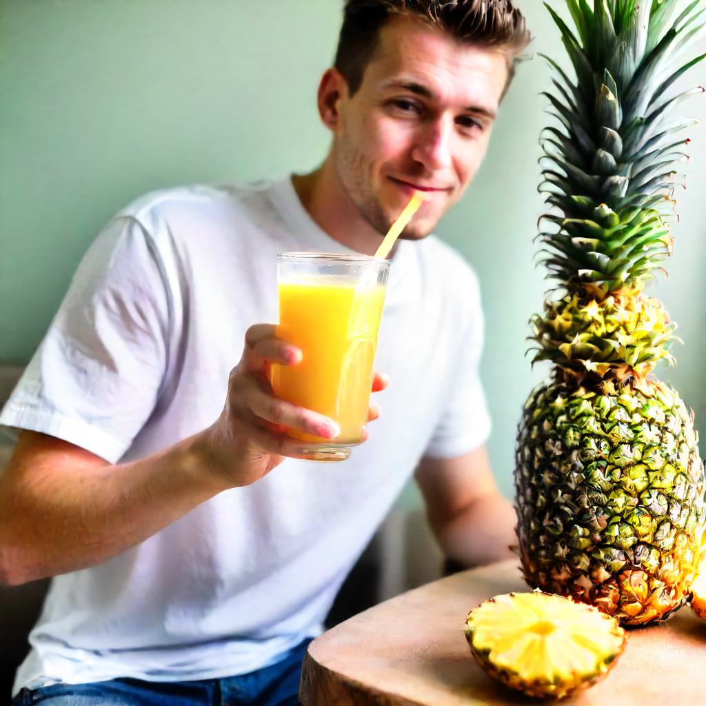 does drinking pineapple juice help with acne