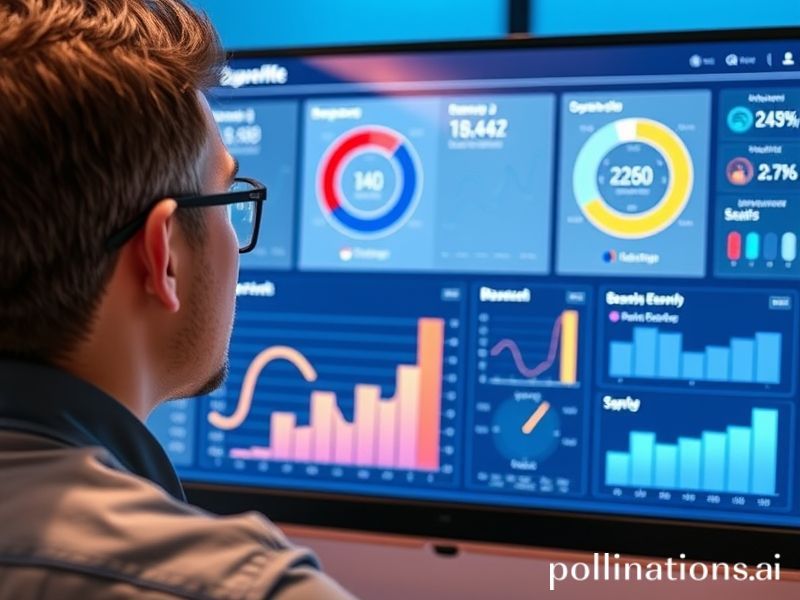 A person reviewing their productivity metrics on an AI dashboard.