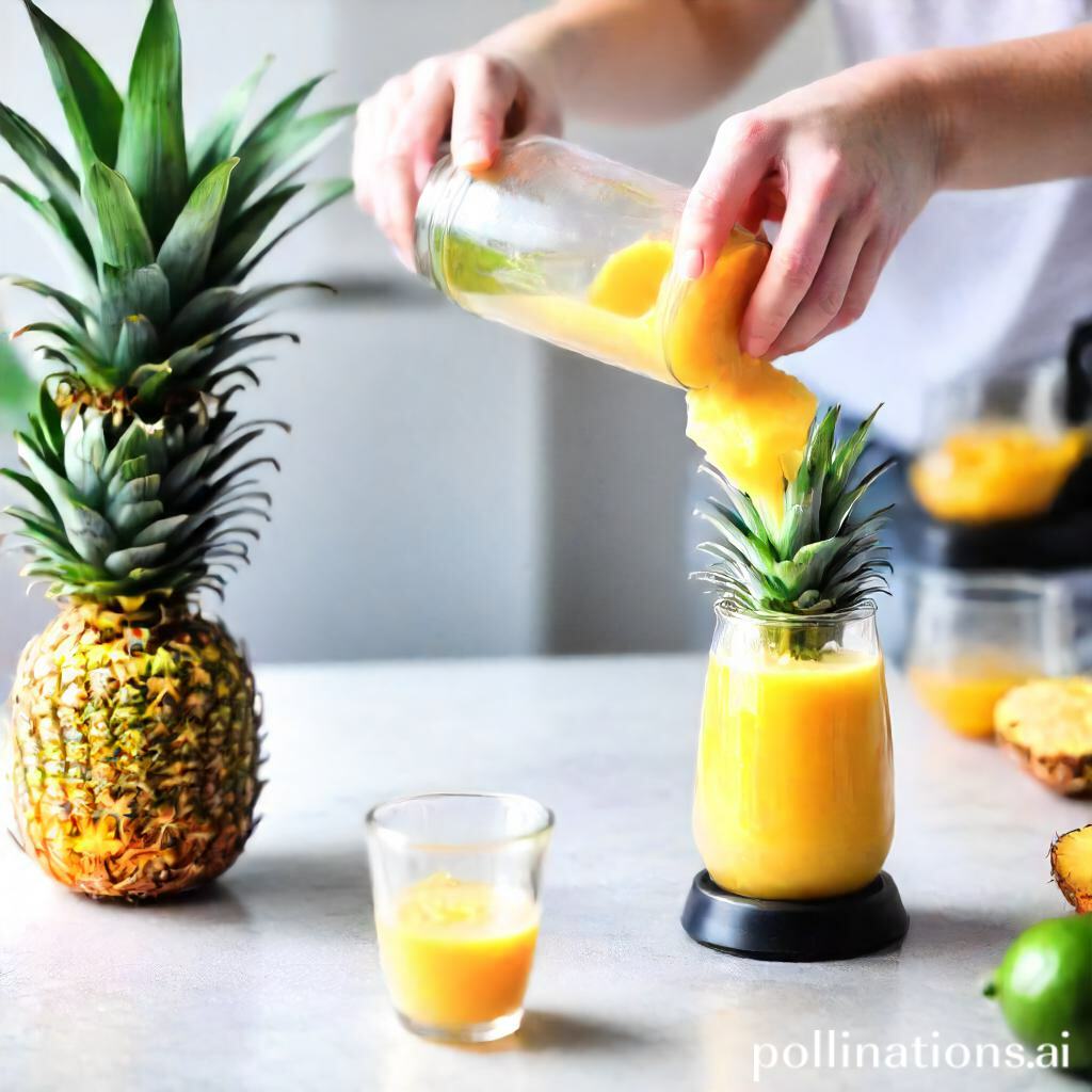 how to make pineapple juice with blender