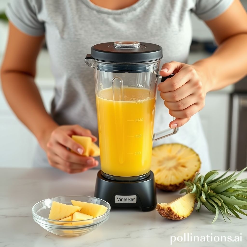 how to make pineapple juice with blender