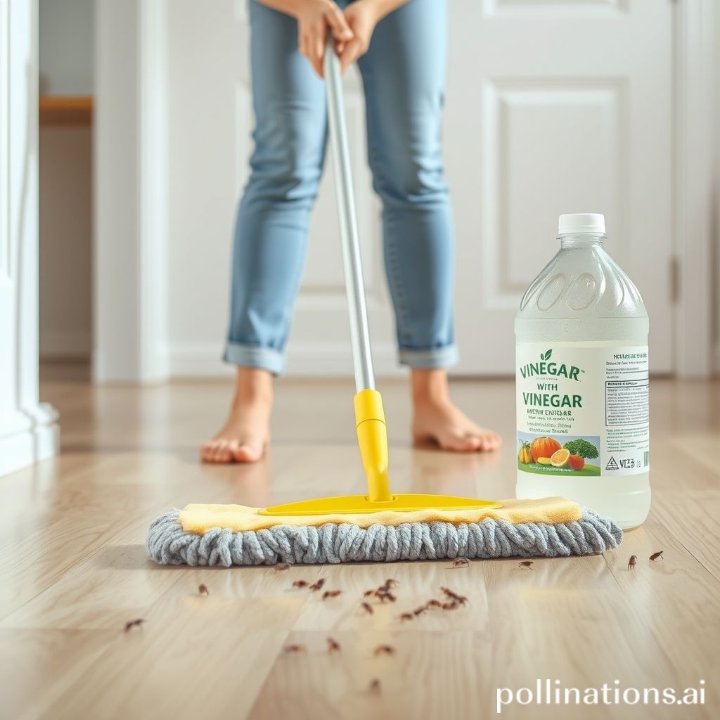 does mopping with vinegar kill fleas