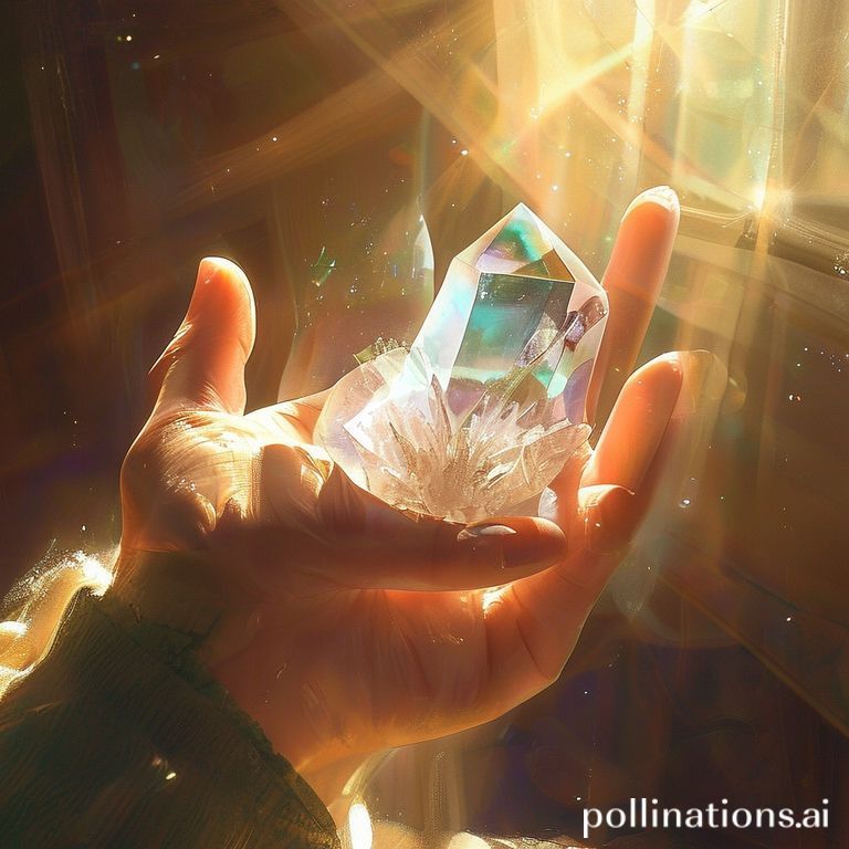 Elde Tutulan Kuvars Kristali