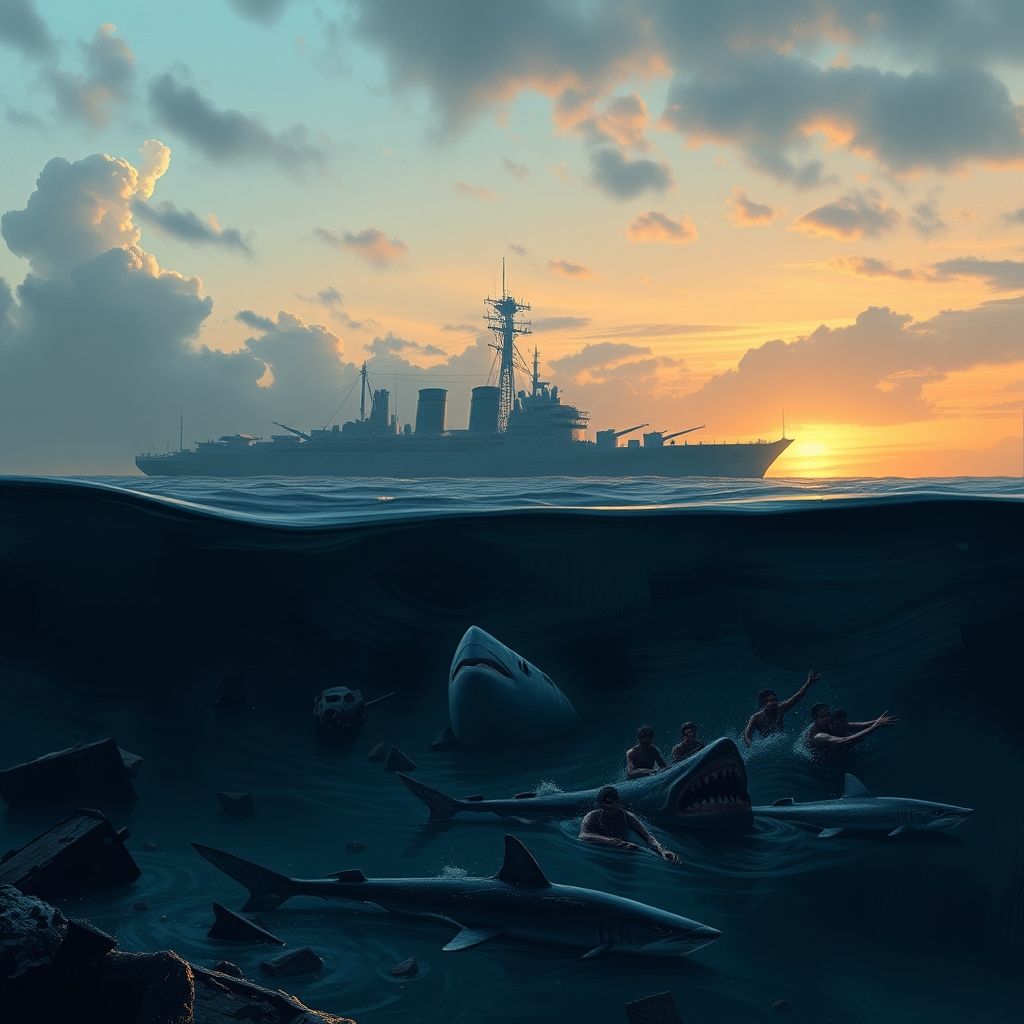 USS Indianapolis නෞකාවේ ඛේදවාචකය සහ දිවි ගලවා ගැනීමේ සටන USS Indianapolis නෞකාව සහ දිවි ගලවා ගත් නාවිකයන්
