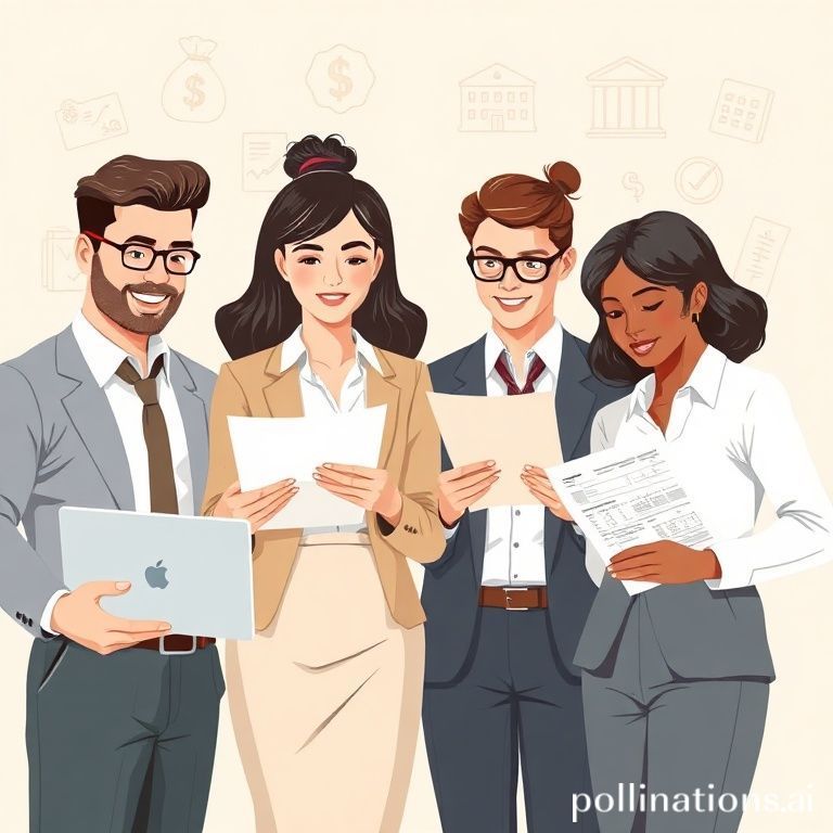 A professional, clean illustration showing a diverse group of business owners (male and female, various ages) confidently reviewing documents, laptops, and financial reports. In the background, there are subtle icons representing different types of taxes (e.g., a money bag, a building, a tax form, a receipt). The overall mood is collaborative, informative, and empowering, with a slight modern and warm color palette. Focus on clarity and professionalism, not abstract art.