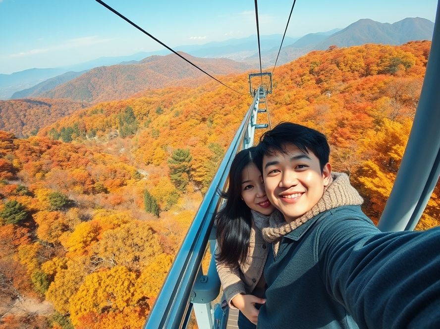 화담숲 2구간, 단풍 절정 숲속에서 인생샷 남기기