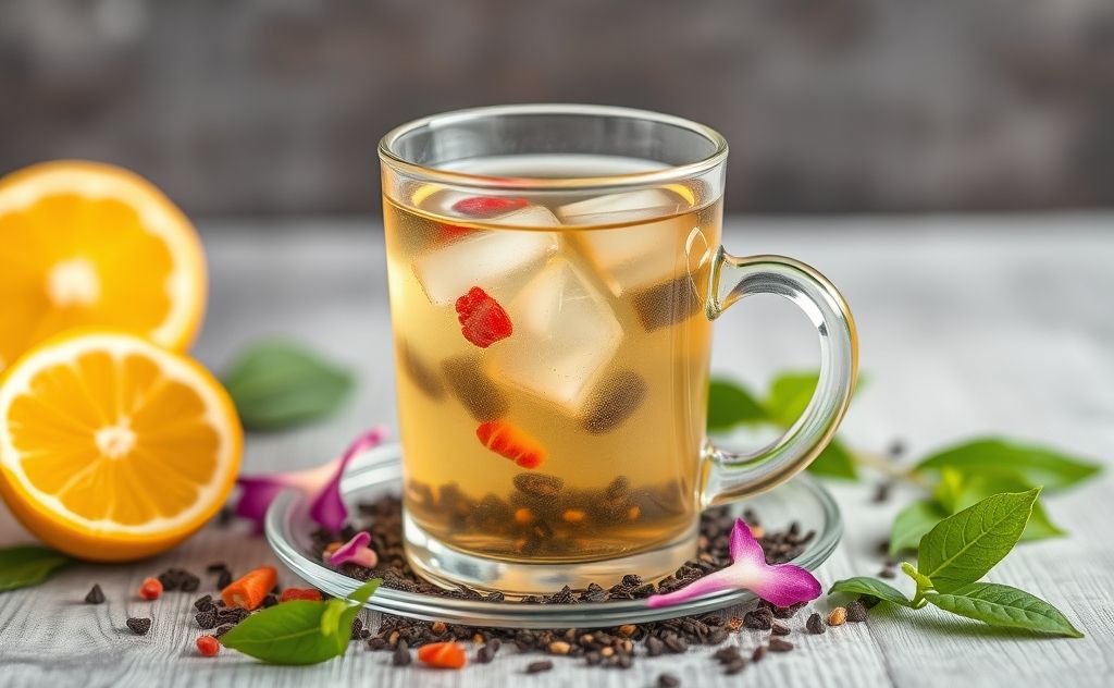 A refreshing blend of white tea and vibrant flavors