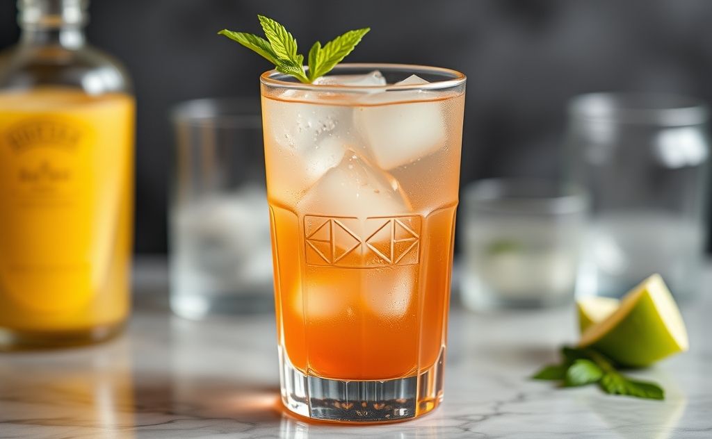 A refreshing cocktail in a stylish glass