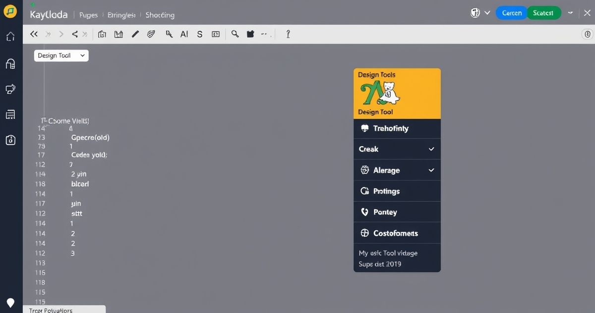 A screenshot of a design tool