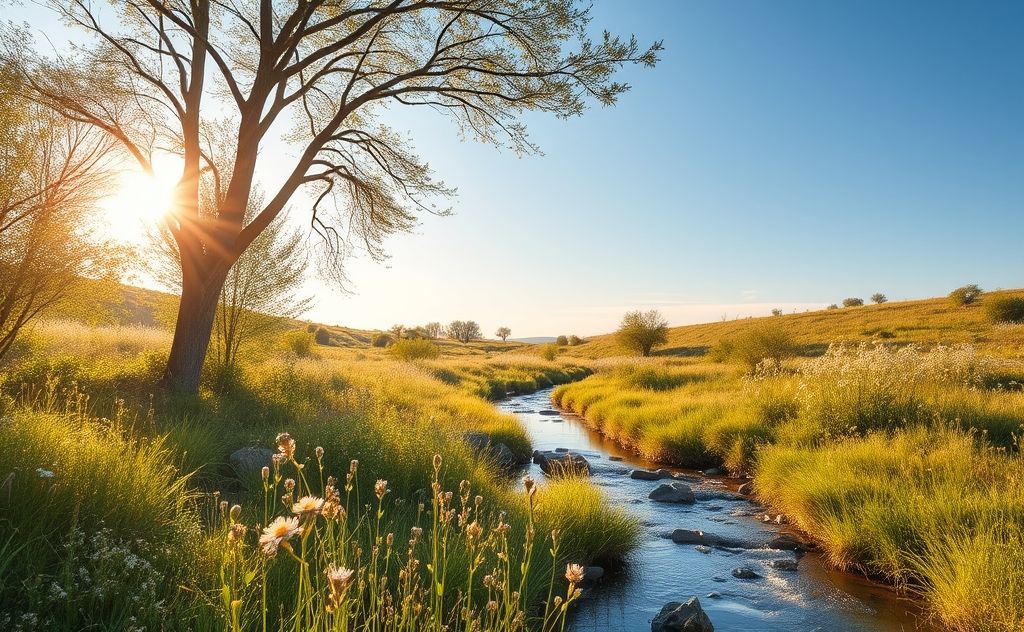 A serene environment with natural elements promoting tranquility.