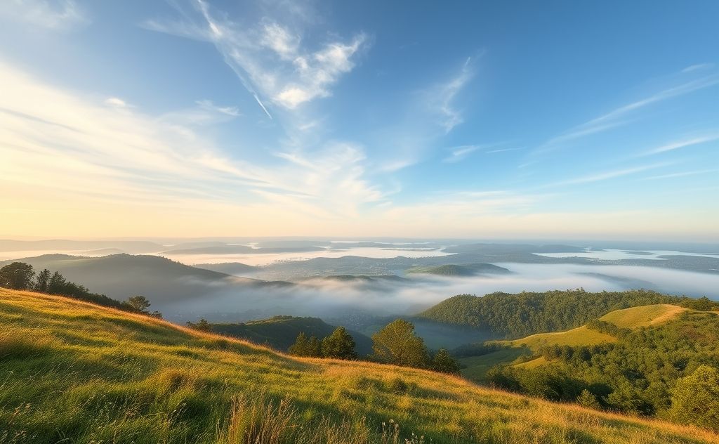 A serene landscape blending nature and tranquility for emotional balance.