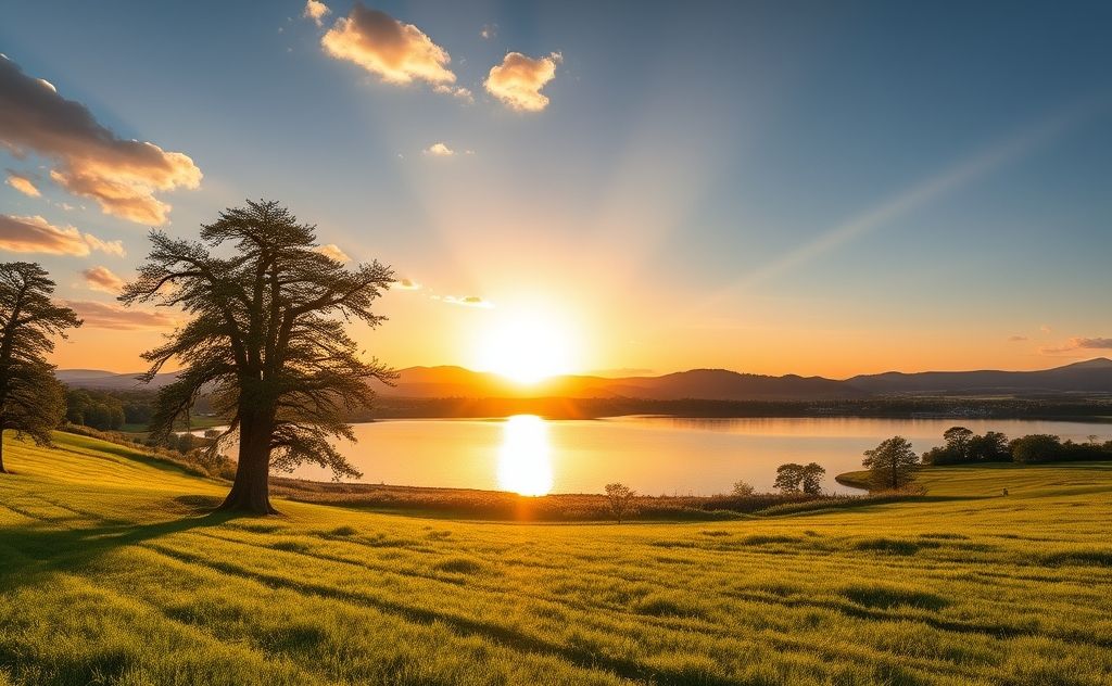 A serene landscape symbolizing divine connection